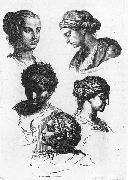 Gerard de Lairesse Five Female Heads oil painting on canvas